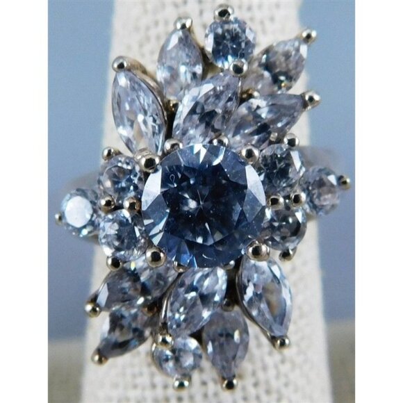 7/792 Women's Sterling Silver CZ Ring Size 7 - Picture 1 of 4